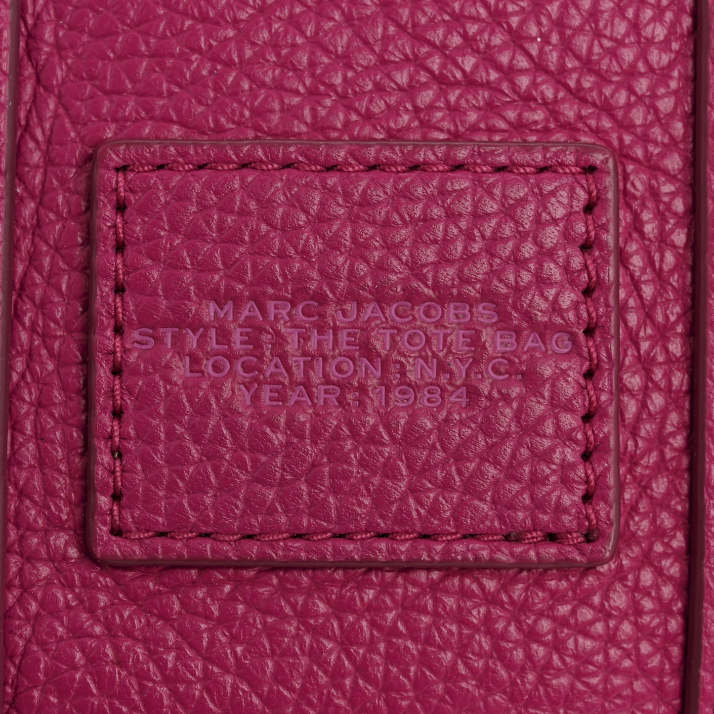 Grained Calfskin Mini The Tote Bag Lipstick Pink