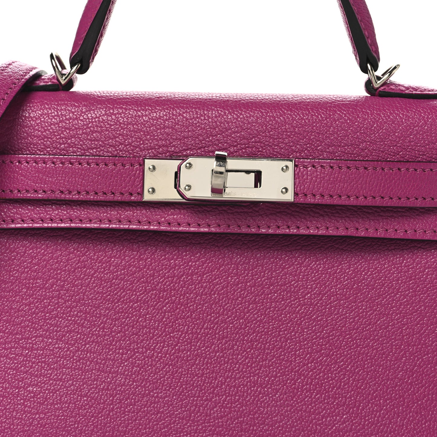 Chevre Mysore Mini Kelly Sellier 20 Rose Pourpre