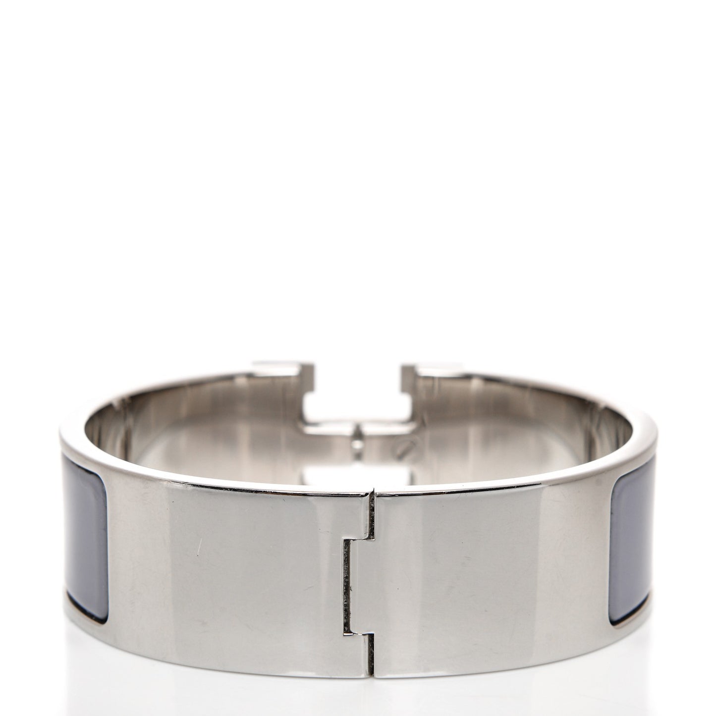 Enamel Wide Clic Clac H Bracelet GM Bleu Lin