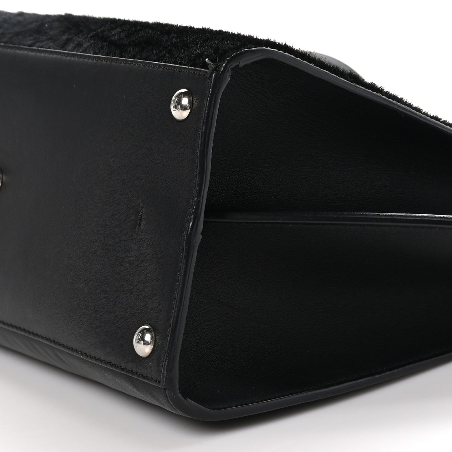 Vitello Pelo Flamingo Crocodile Embossed Petite 3Jours Tote Black