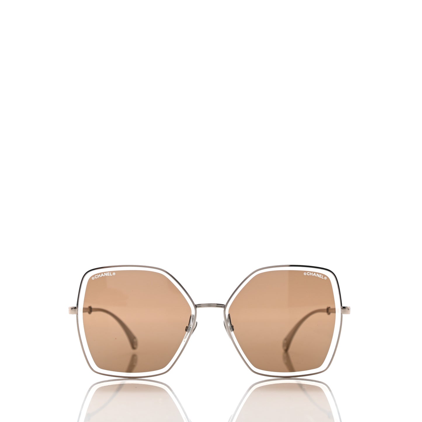 Butterfly Removable Pearl Chain Sunglasses 4262 Brown