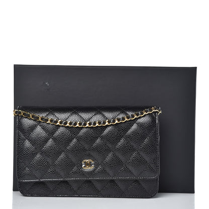 Chanel Caviar Quilted Wallet On Chain WOC Black 9 of 9