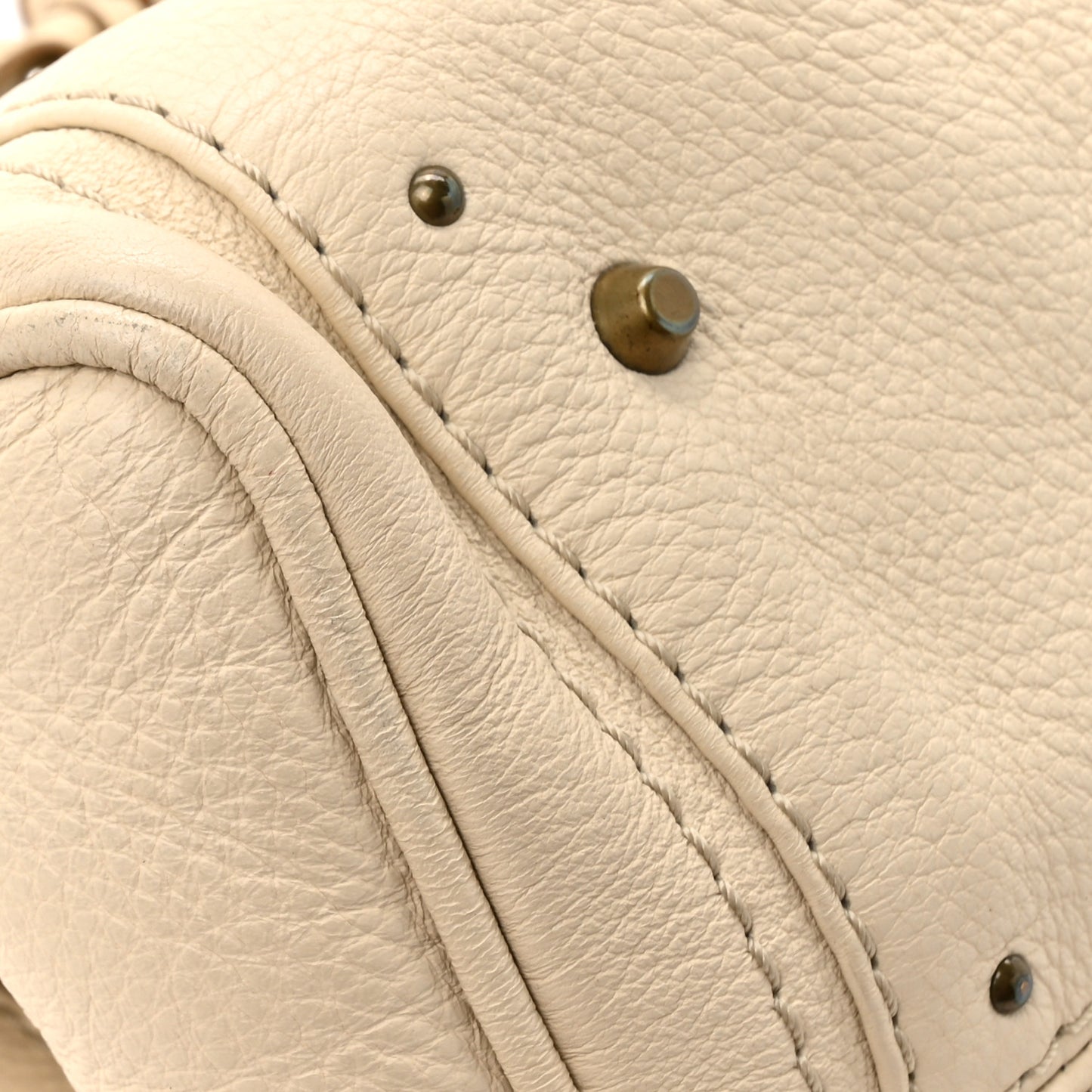 Calfskin Medium Paddington Satchel White