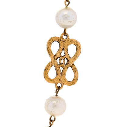 Chanel Pearl Long Necklace Gold 4 of 6
