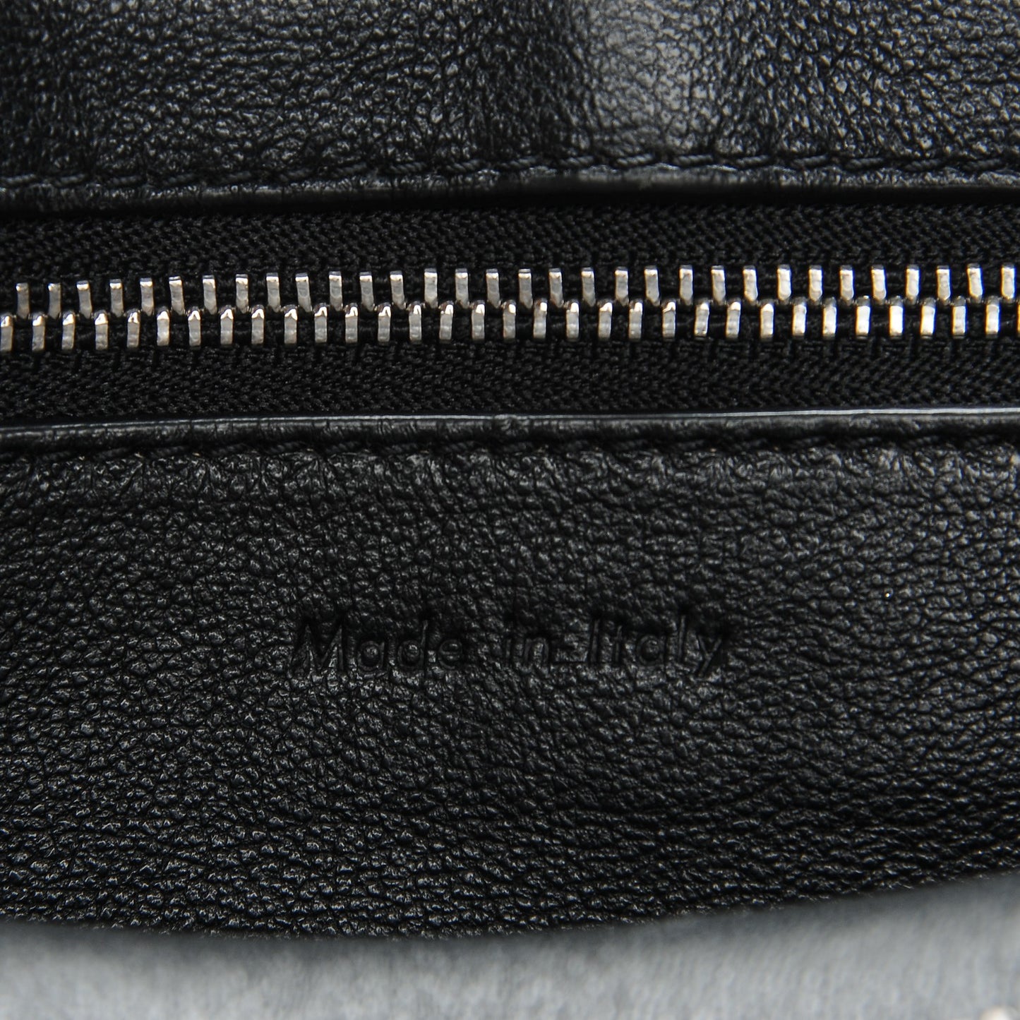 Grained Calfskin Large Edge Shoulder Bag Black