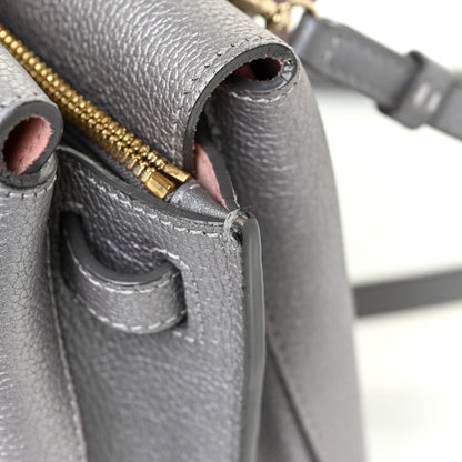MCM Metallic Grained Calfskin Mini Milla Tote Spike Silver 21 of 21