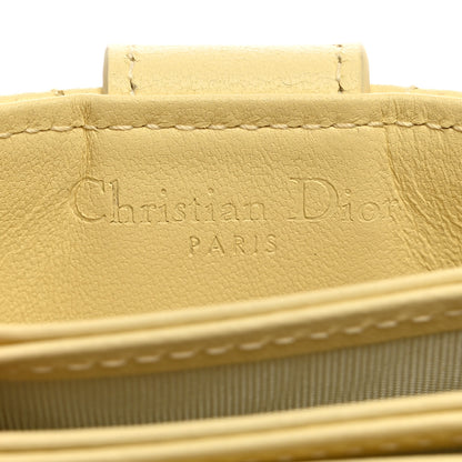 Christian Dior Lambskin Cannage Lady Dior 5-Gusset Card Holder Soft Yellow 6 of 8