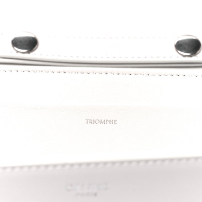 Celine Shiny Calfskin Trapeze Triomphe Bag White 6 of 12