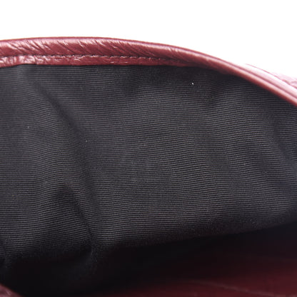 Saint Laurent Crinkled Calfskin Matelasse Monogram Medium Niki Chain Satchel Burgundy 13 of 13