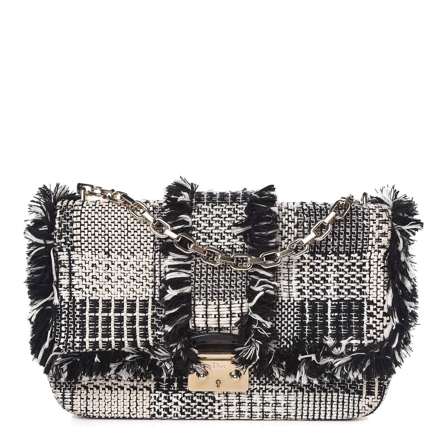 Christian Dior Tweed Miss Dior Flap Black 1 of 8