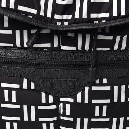 Balenciaga Nylon Rubber Printed S Traveler Backpack Black White 10 of 10