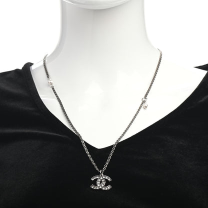 Chanel Crystal CC Necklace Ruthenium 2 of 4
