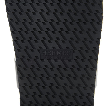 Hermes Calfskin Womens Ankara Sandals 40 Black 6 of 8