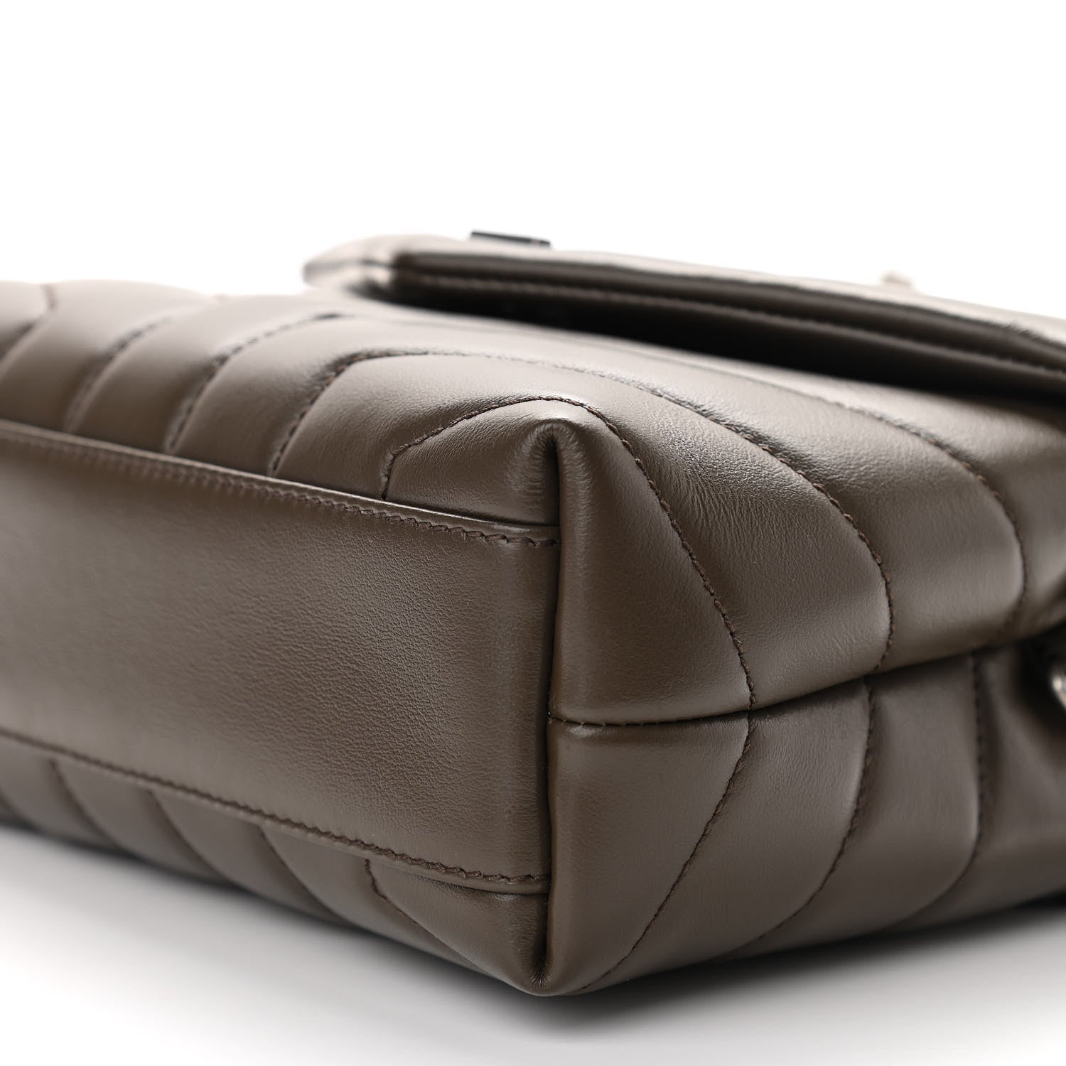 Saint Laurent Calfskin Y Quilted Monogram Toy Loulou Crossbody Bag Faggio 5 of 8