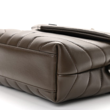 Saint Laurent Calfskin Y Quilted Monogram Toy Loulou Crossbody Bag Faggio 5 of 8