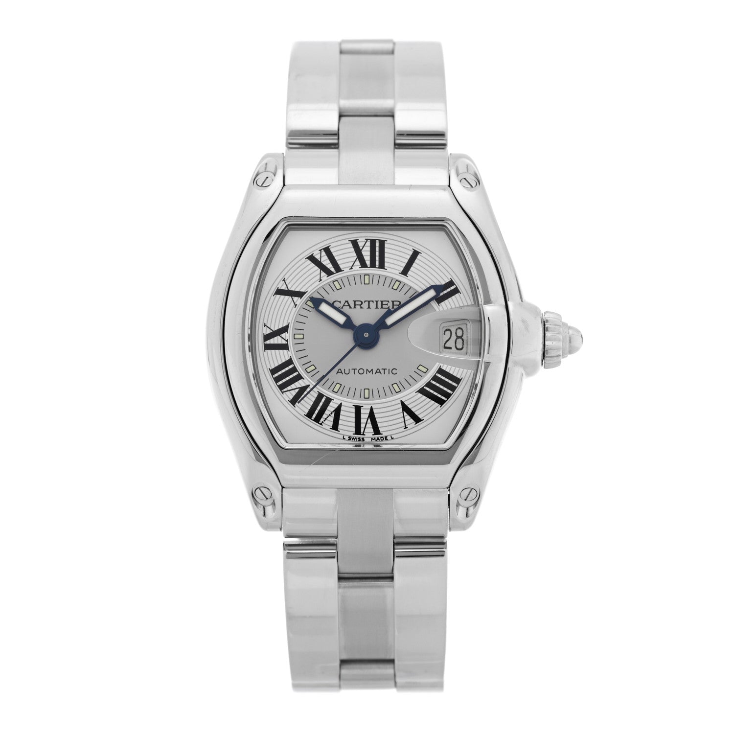 Cartier Stainless Steel 37mm Roadster Automatic Watch 1 of 4