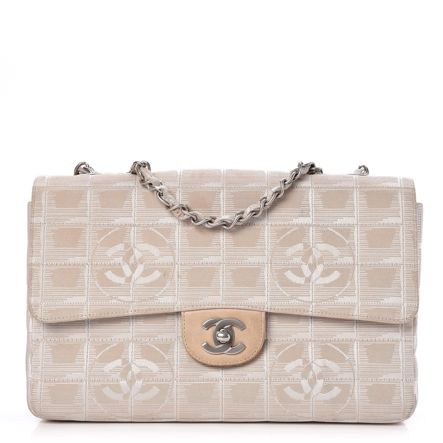 Nylon Medium Travel Flap Light Beige