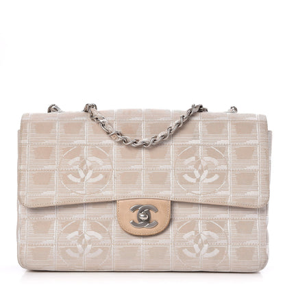 Chanel Nylon Medium Travel Flap Light Beige 1 of 9