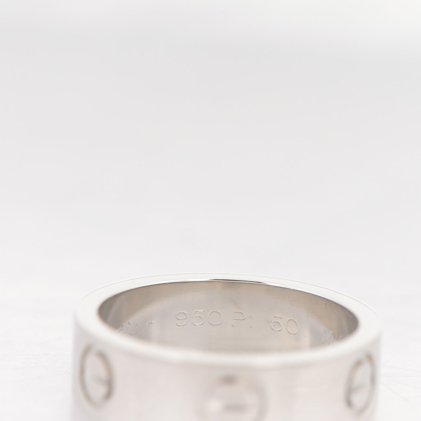 Platinum 5.5mm LOVE Ring 50 5.5