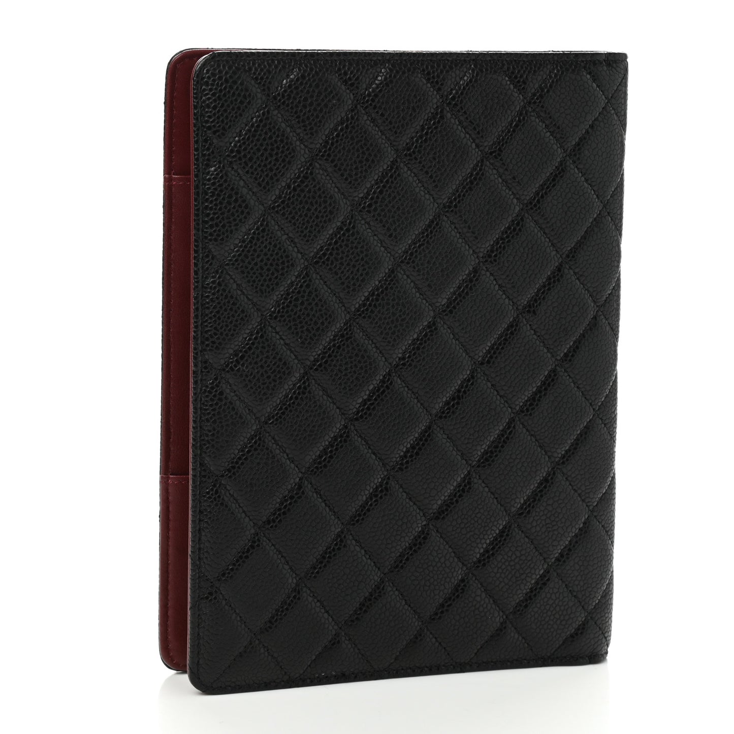Caviar Quilted Large Agenda Cover Black