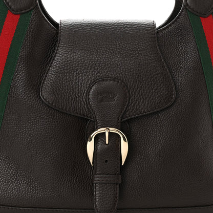 Gucci Calfskin Medium Web Heritage Shoulder Bag Black 8 of 11