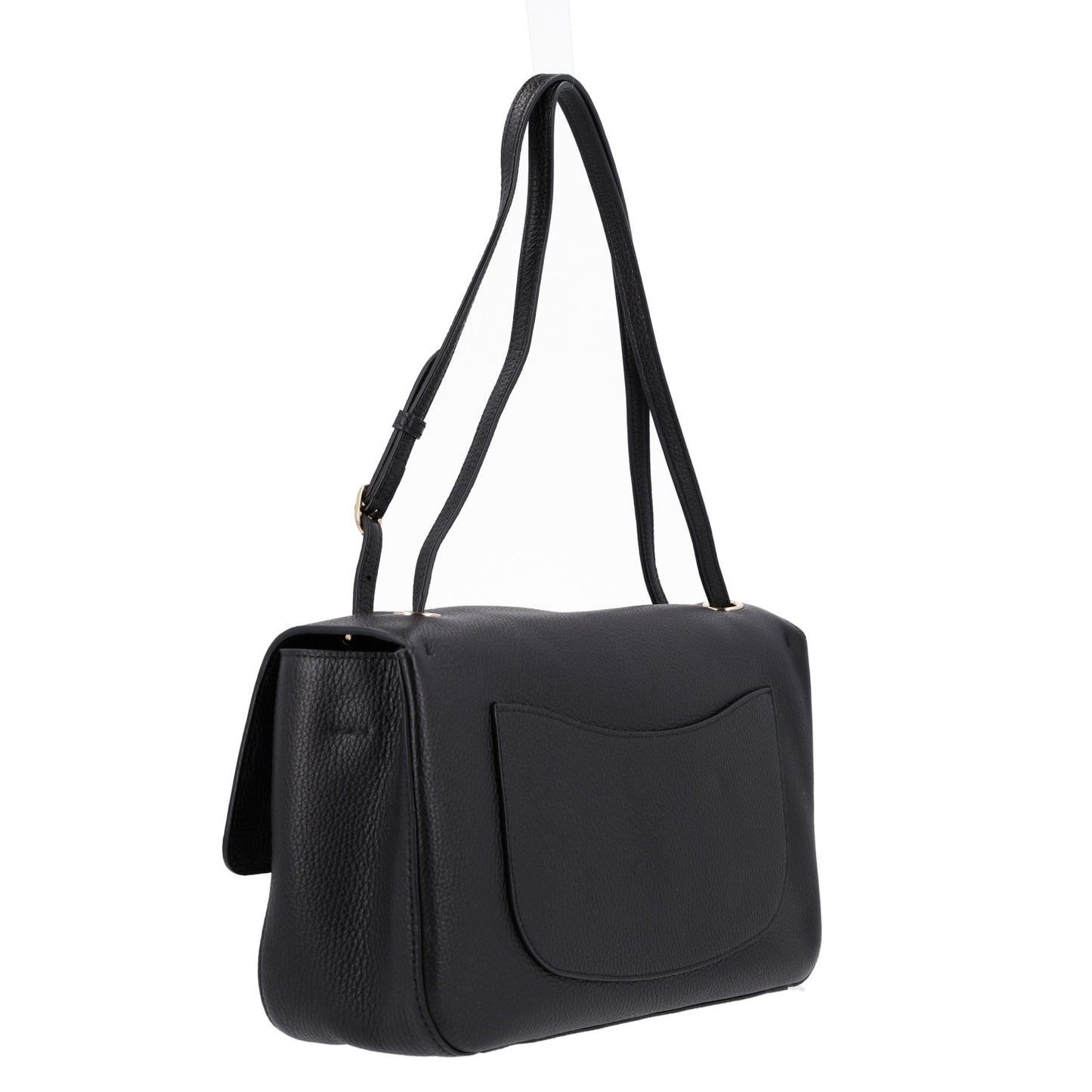 Grained Calfskin Small Souplissimo Maxi Flap Black