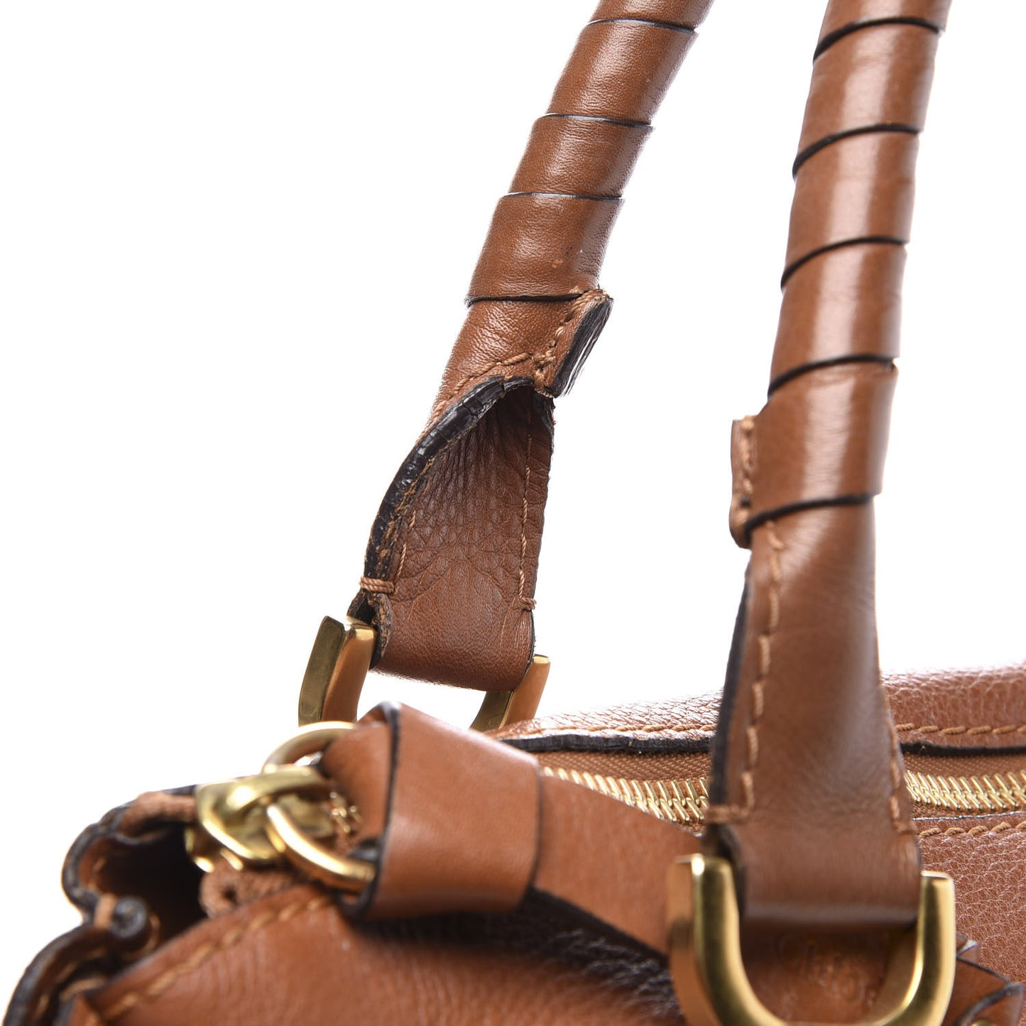 Calfskin Large Marcie Satchel Tan