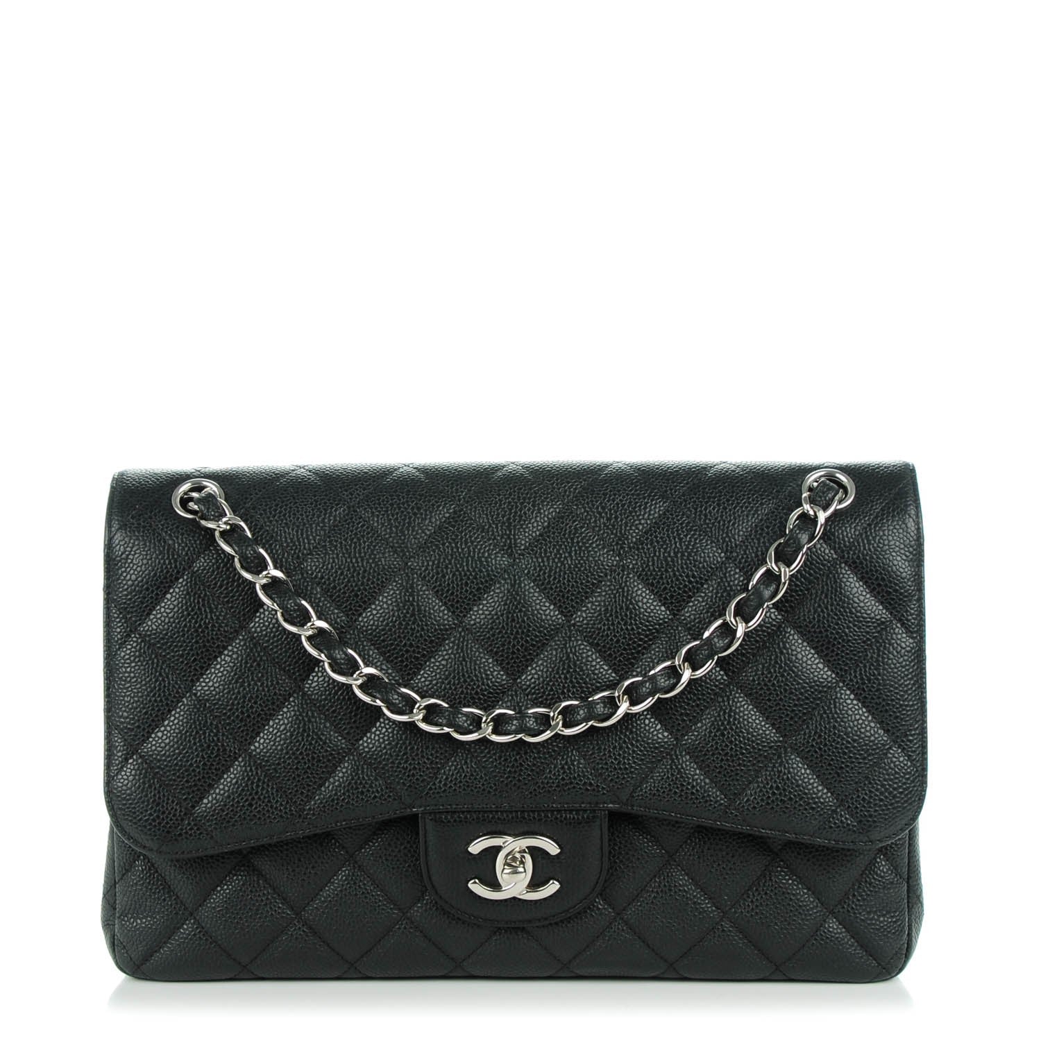Chanel Caviar Quilted Jumbo Double Flap Black 1 of 8