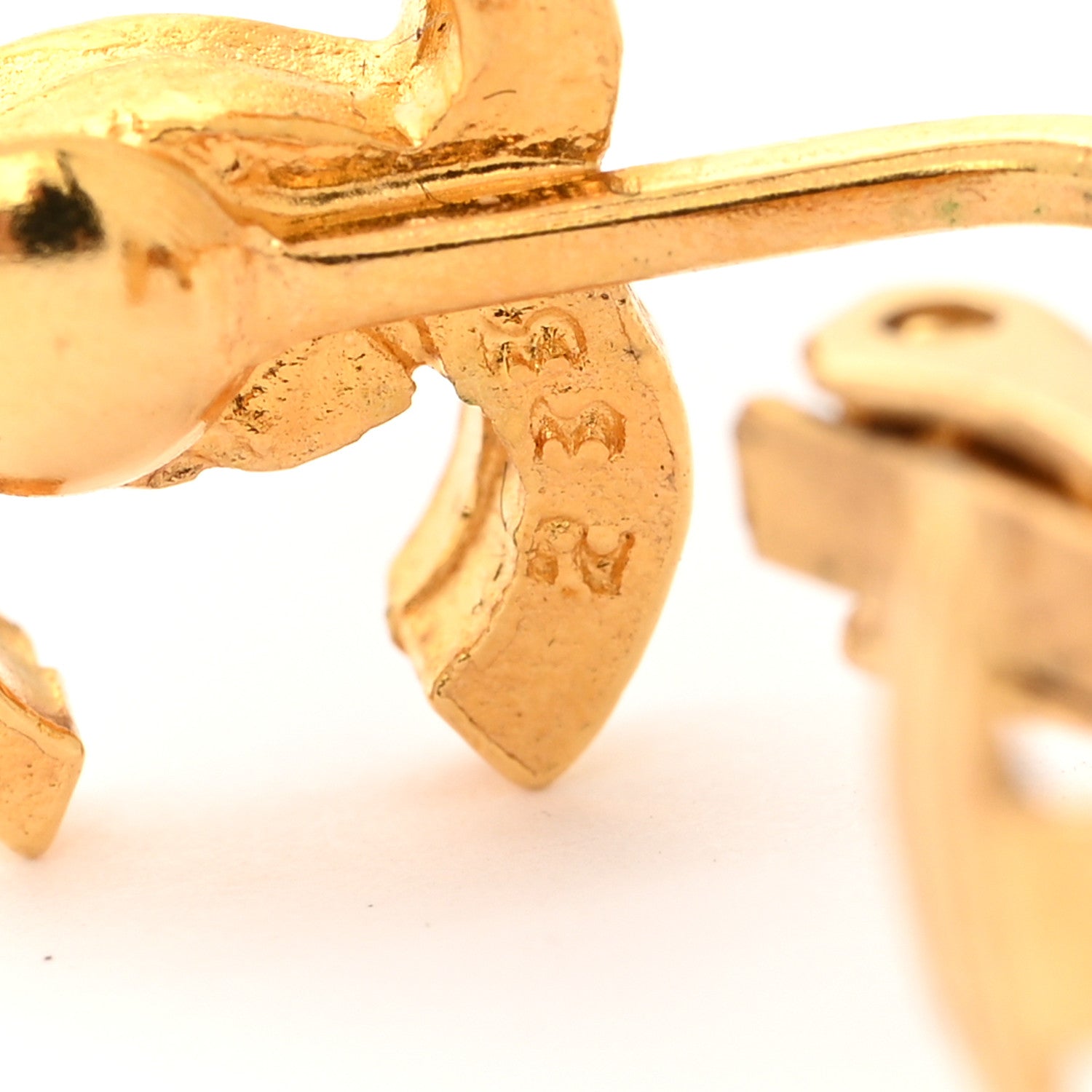 Chanel Metal CC Clip On Earrings Gold 4 of 4