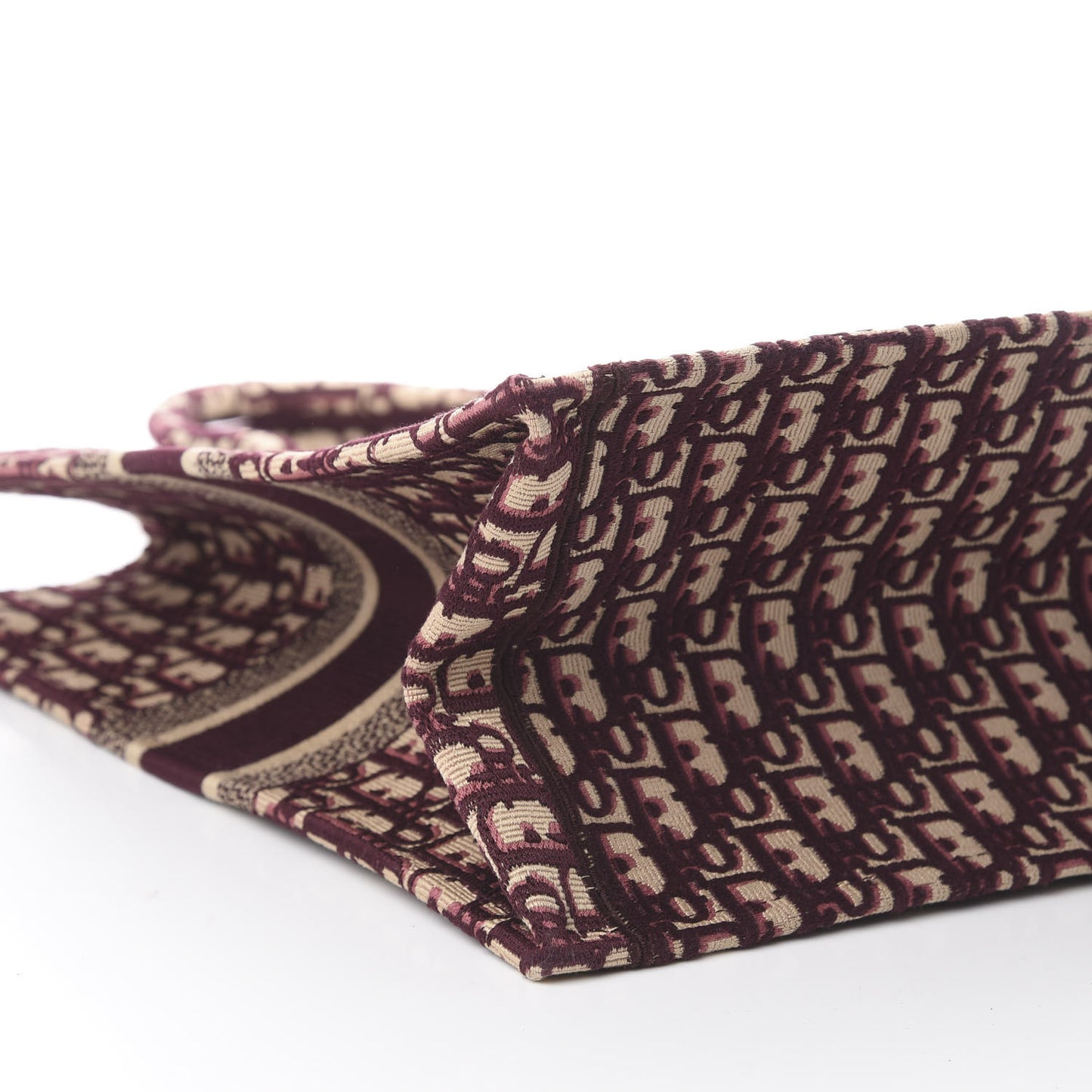 Oblique Large Book Tote Burgundy Multicolor