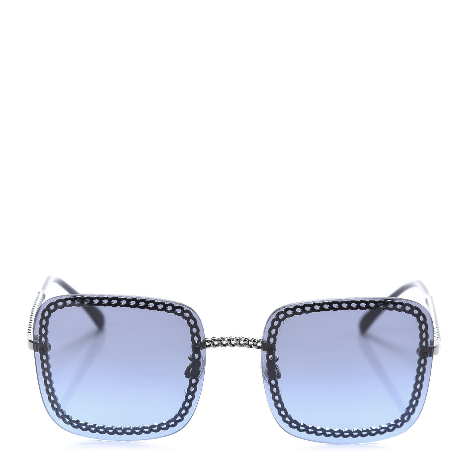 Chanel Square Removable Chain Sunglasses 4244 Blue 2 of 8