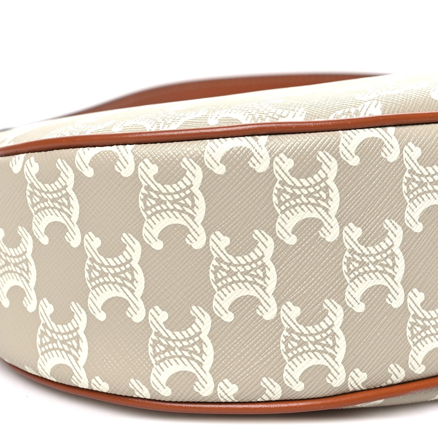 Canvas Calfskin Ava Triomphe Shoulder Bag Grege
