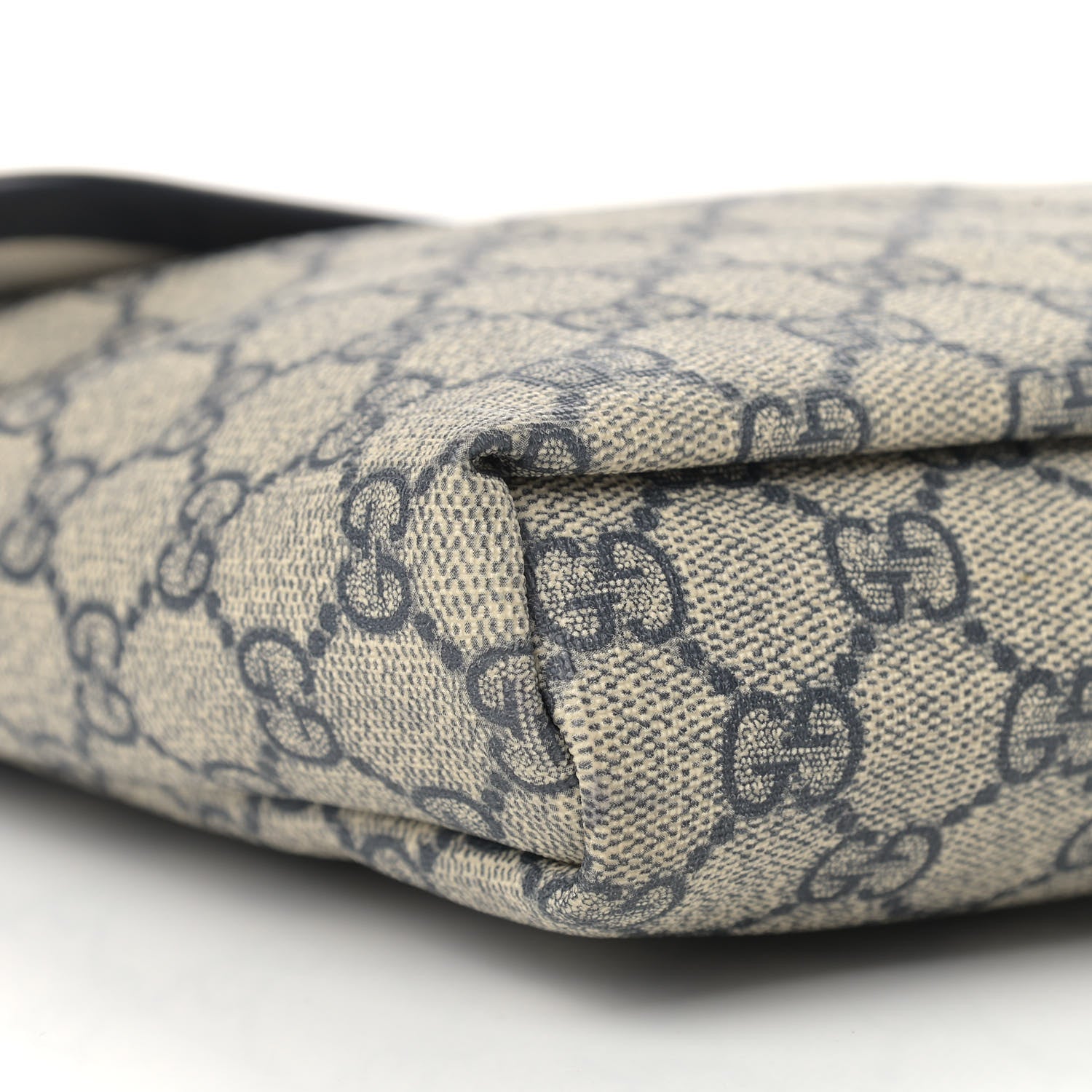 Gucci GG Plus Monogram Sellieria Calfskin Small Flap Messenger Bag Beige Blue 8 of 10