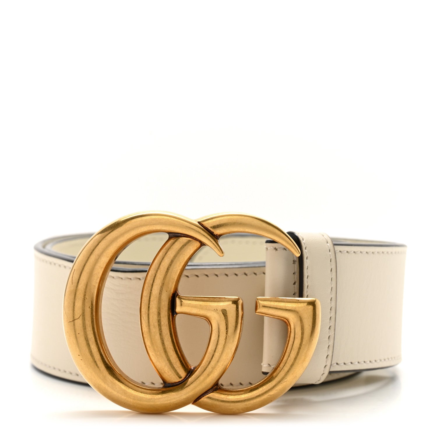 Gucci Calfskin Double G 40mm Belt 70 28 Mystic White 1 of 7