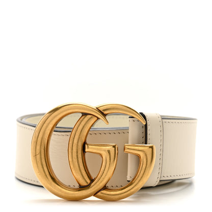 Gucci Calfskin Double G 40mm Belt 70 28 Mystic White 1 of 7