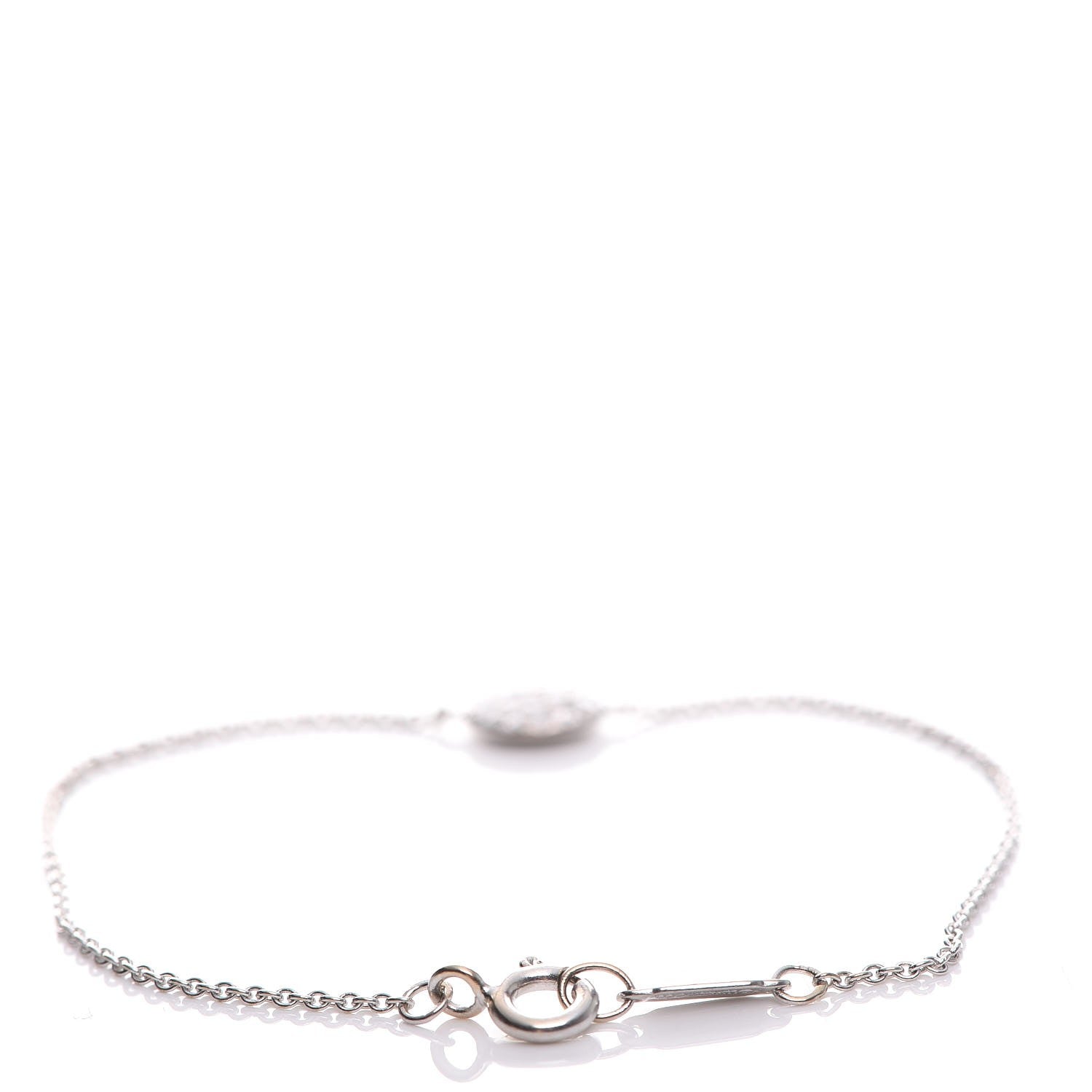 Tiffany 18K White Gold Diamond Disk Pave Bracelet 3 of 7