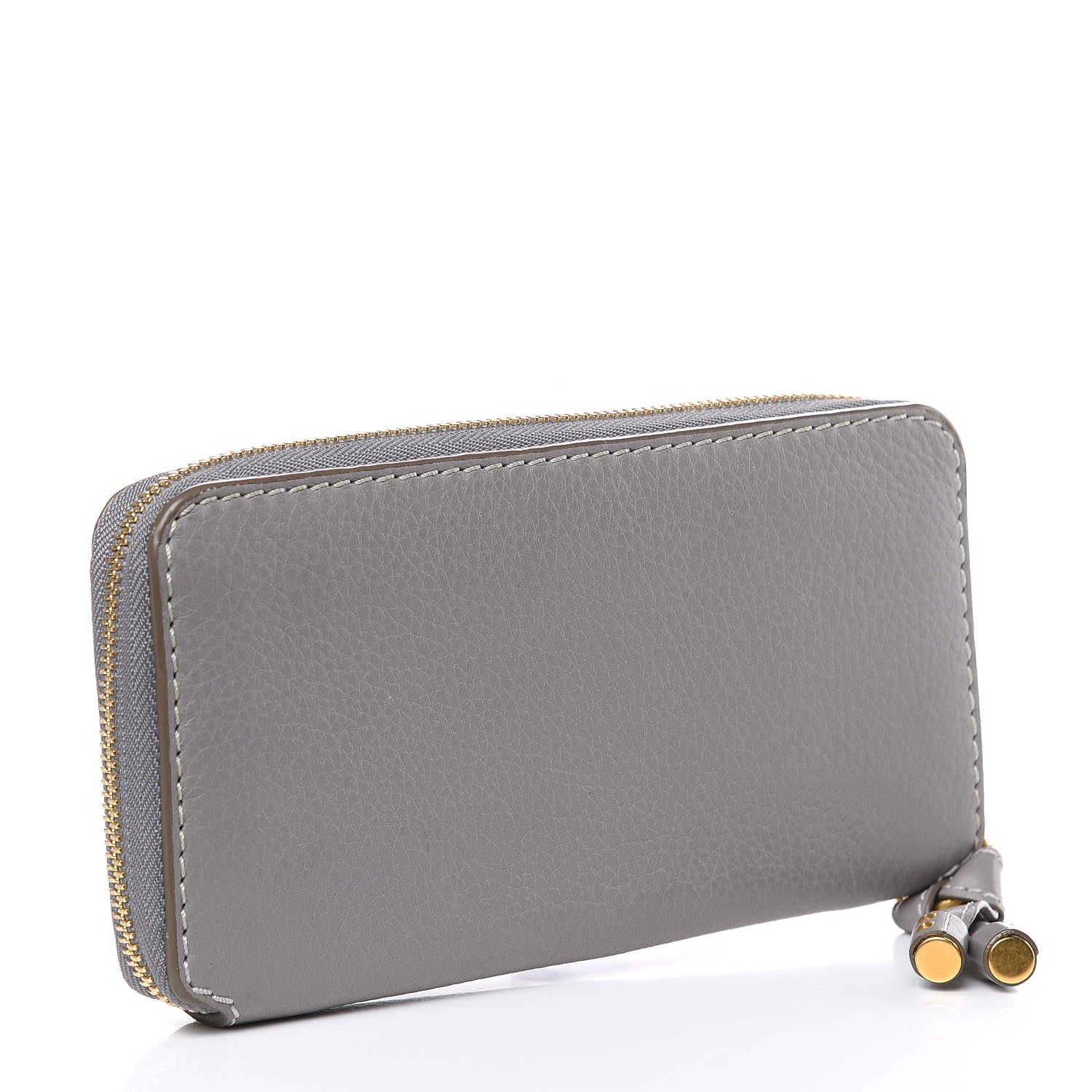 Chloe Calfskin Marcie Long Zip Around Wallet Cashmere Grey 3 of 11