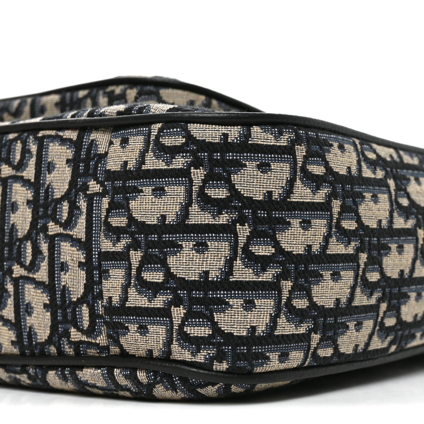 Oblique Saddle Tote Beige Black