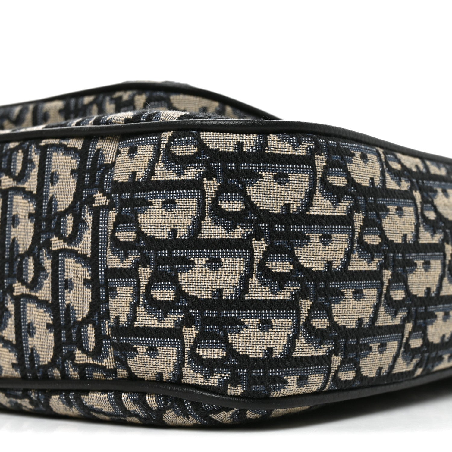 Christian Dior Oblique Saddle Tote Beige Black 8 of 8