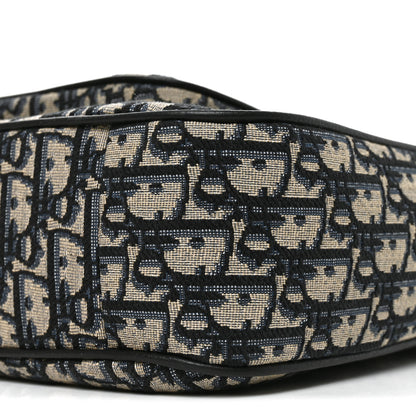 Christian Dior Oblique Saddle Tote Beige Black 8 of 8