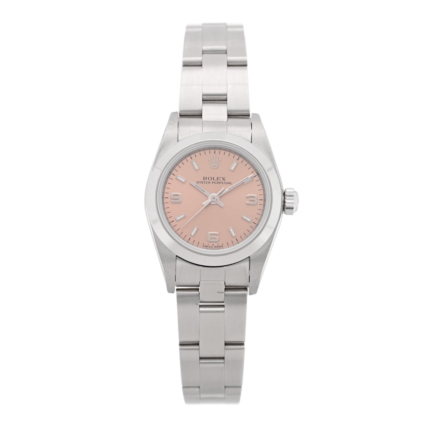 Rolex Stainless Steel 24mm Oyster Perpetual Datejust Watch Pink 76080 1 of 4