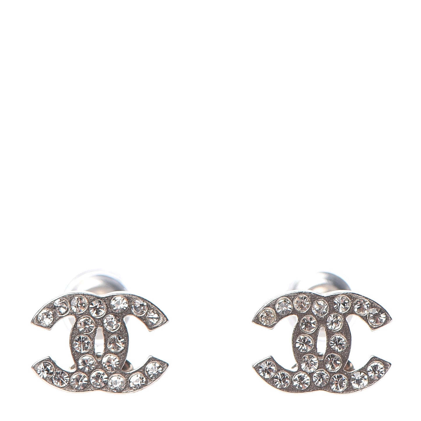 Crystal Mini Timeless CC Earrings Silver
