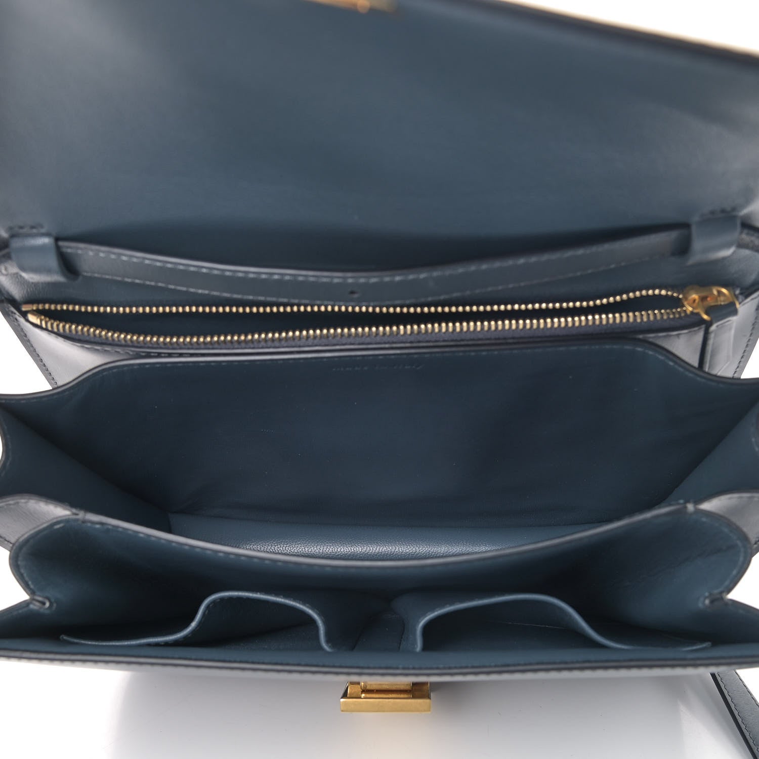 Celine Box Calfskin Medium Classic Box Flap Bag Slate 4 of 5