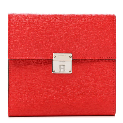Hermes Chevre Mysore Clic 12 Wallet Rouge de Coeur 1 of 9