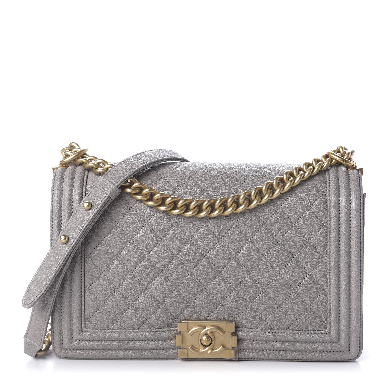 Chanel Caviar Quilted New Medium Boy Flap Grey 1 of 11