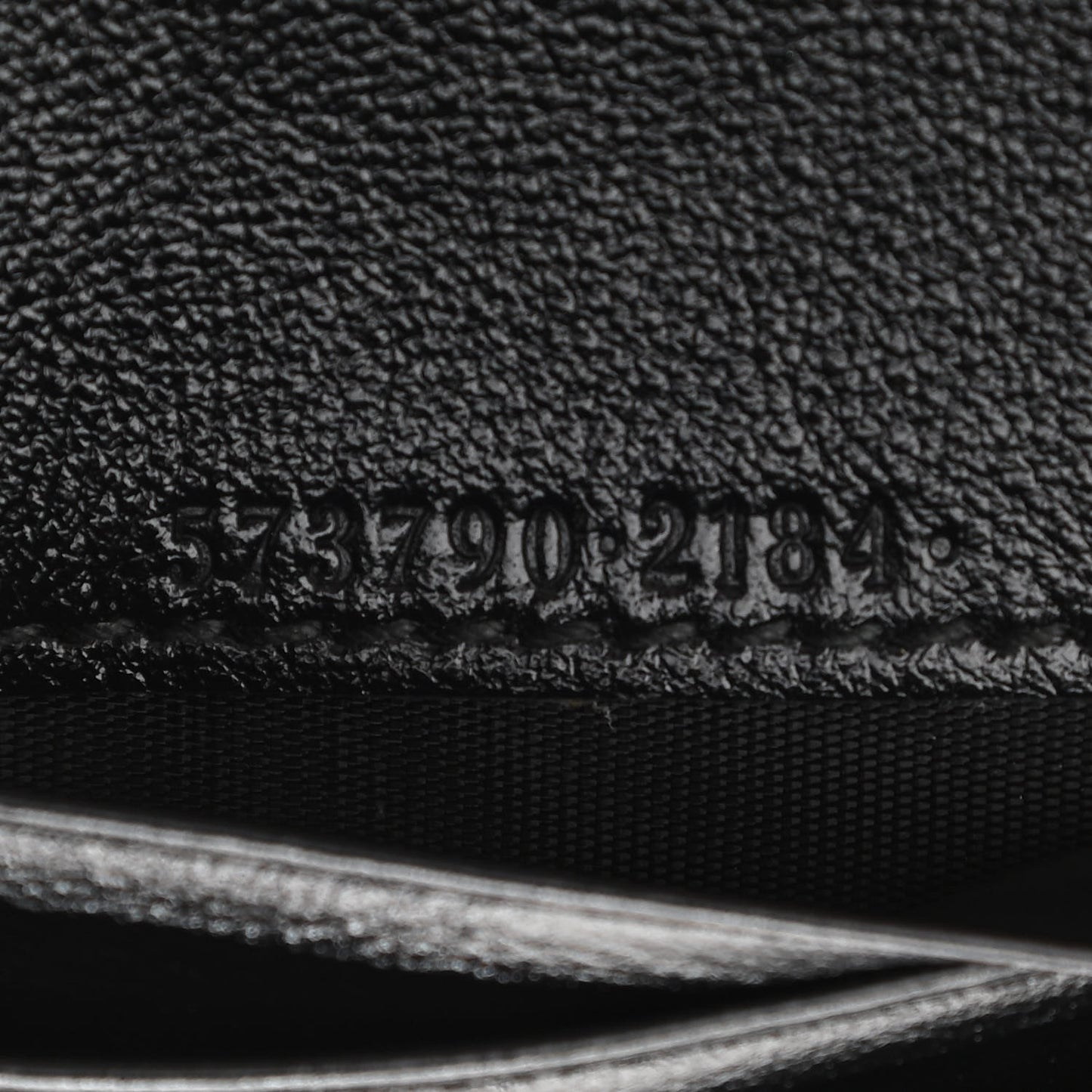 Calfskin Web Rajah Chain Card Case Wallet Black