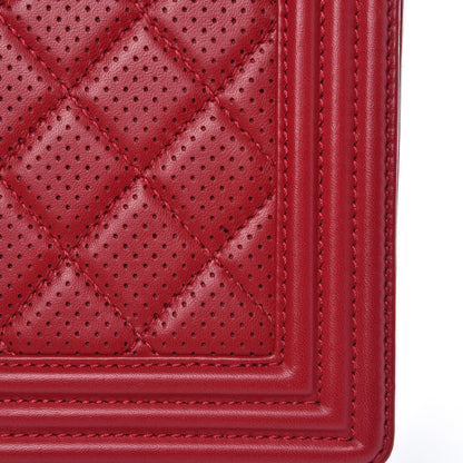 Chanel Lambskin Perforated New Medium Boy Flap Red 14 of 14