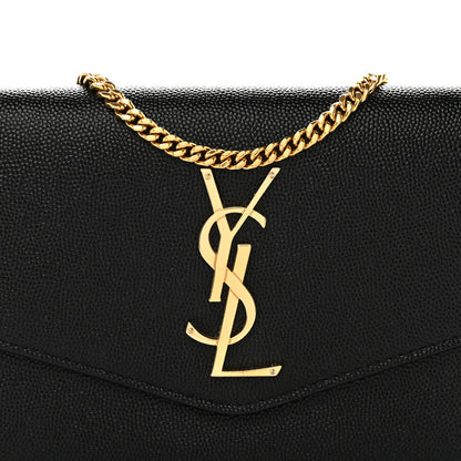 Saint Laurent Grain de Poudre Uptown Chain Wallet Black 7 of 10