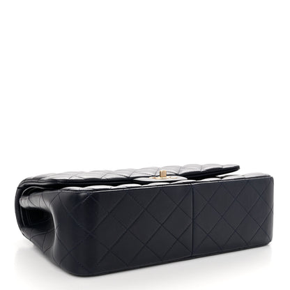 Chanel Lambskin Quilted Jumbo Double Flap Navy Blue 4 of 10