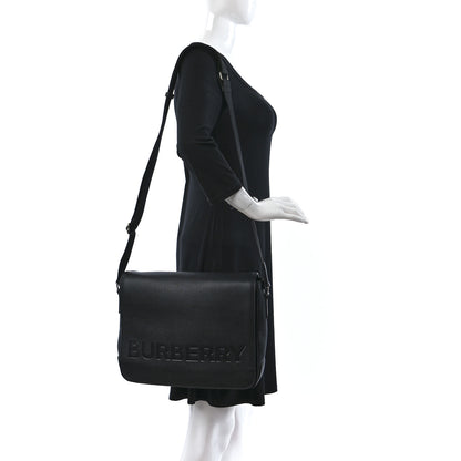 Burberry Calfskin Logo Messenger Black 2 of 8